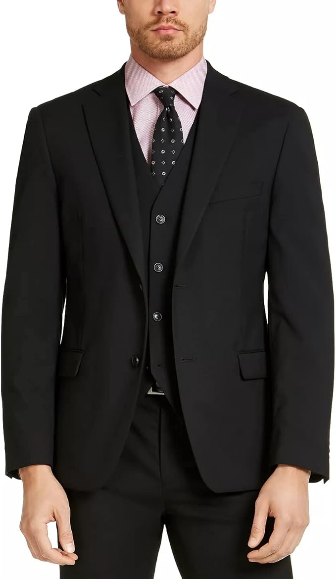 Alfani Men's Slim Fit Stretch Solid Suit Jacket Black