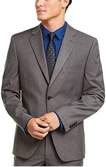 Alfani Red Men's Slim-Fit Performance Stretch Gray Mini Check Suit Separate Jacket